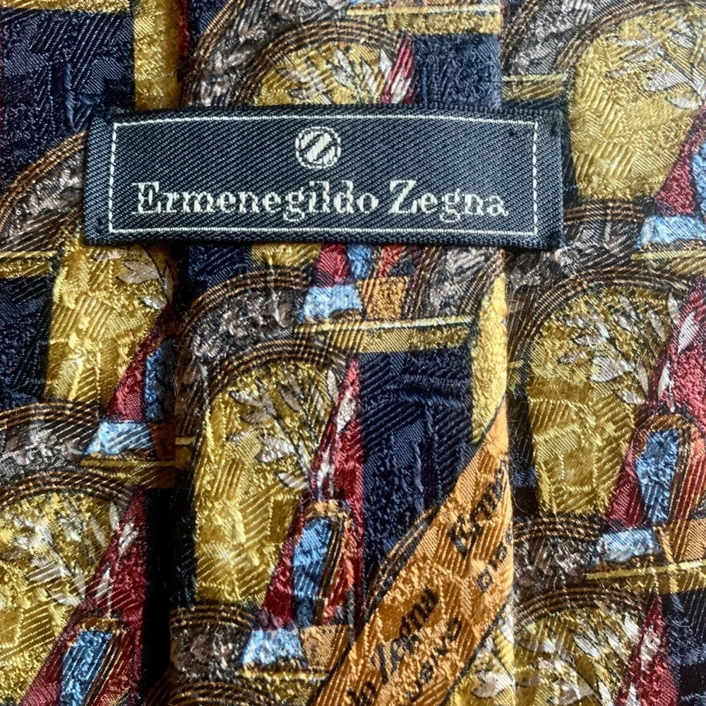 Classic Zegna Silk Ties (Set of 2) Made in Italy • Bold 4” Wide • Designer